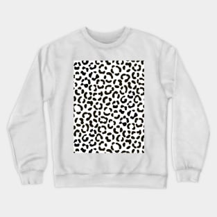 Trendy Black and White Leopard Print Pattern Crewneck Sweatshirt